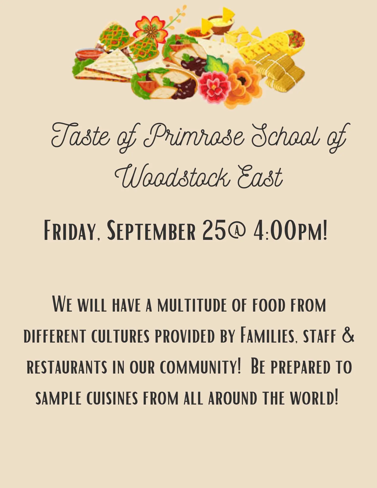 Taste of Primrose School of Woodstock East