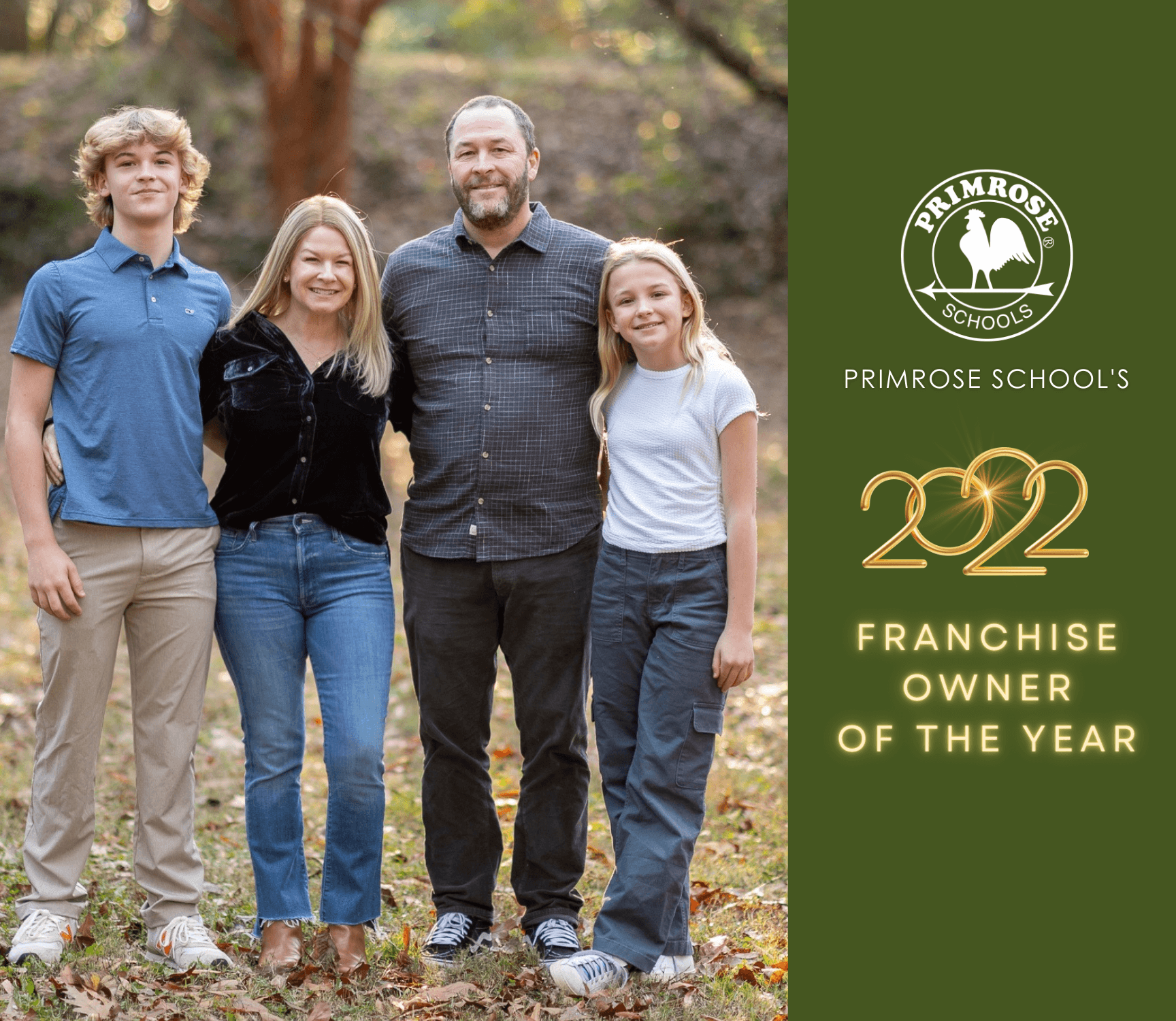 franchise owners keri and carl stoltz with their family