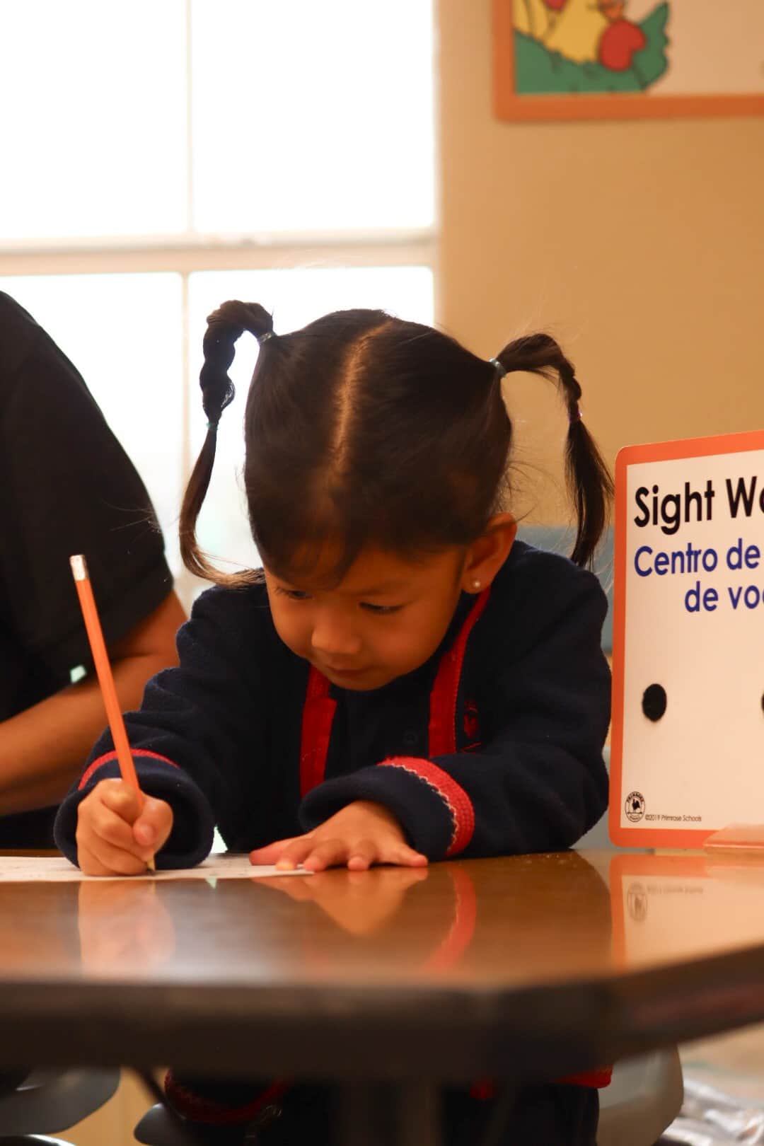 Pre-K 1 Student visiting Kindergarten