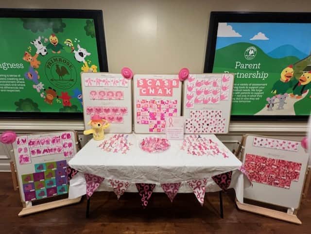 Primrose School at The Park Morrisville Cary Pink Art Work
