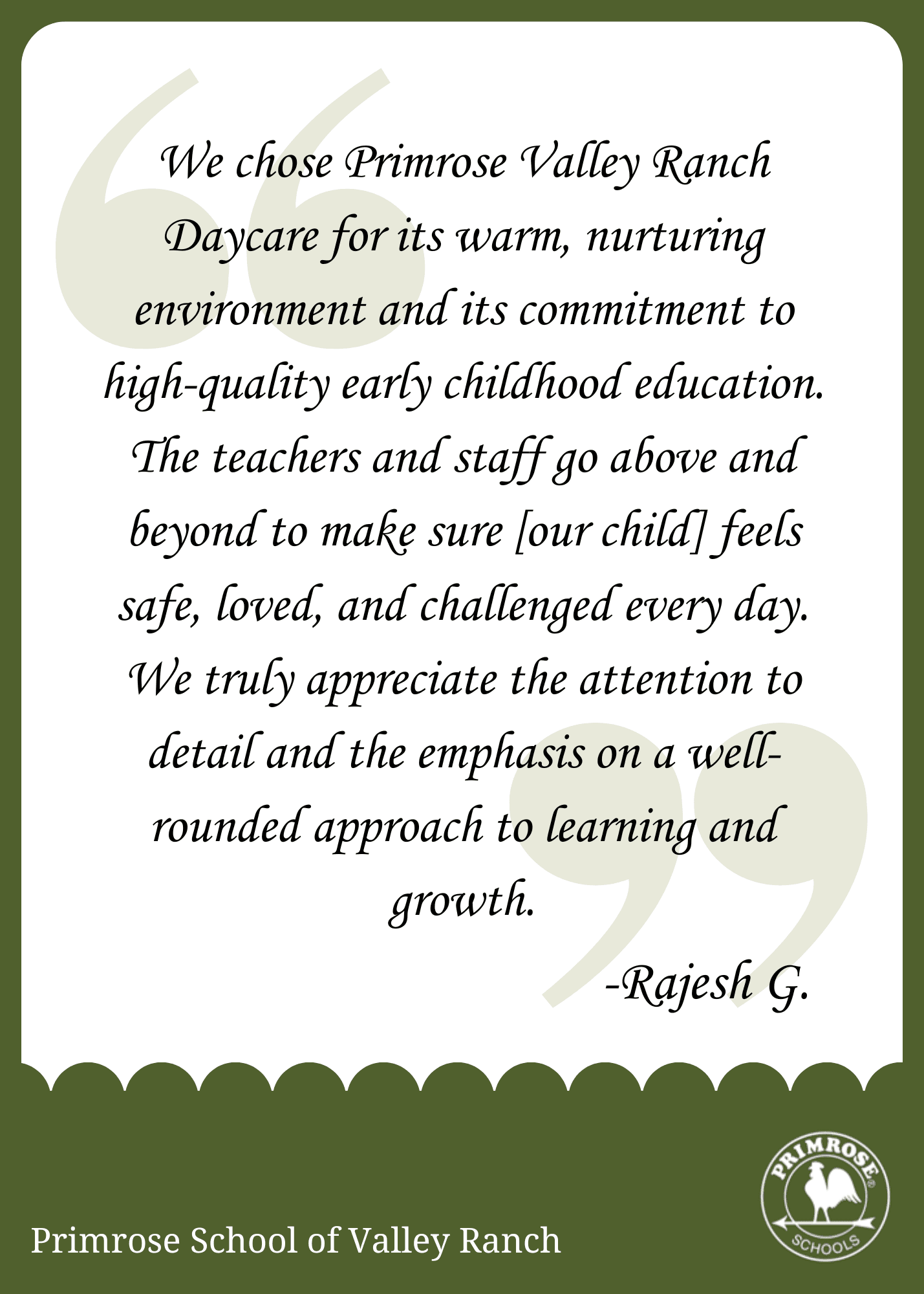 Parent Testimonial
