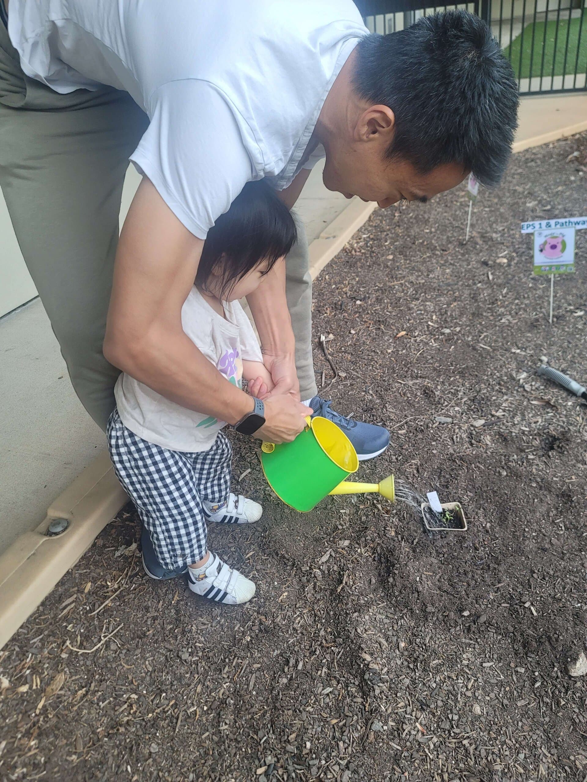 Primrose Patch- "Gardening with daddy"