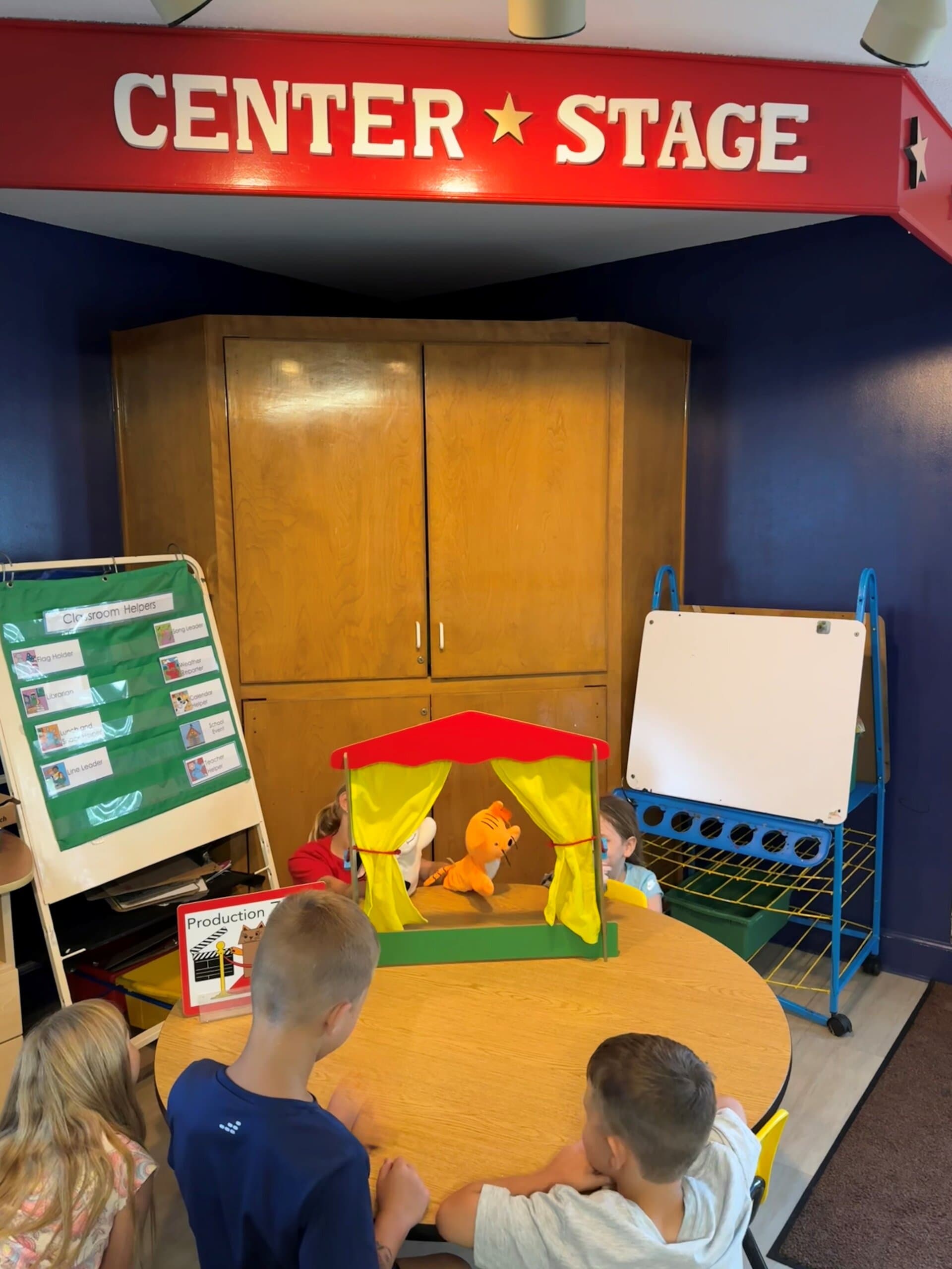 puppet, center stage, artists, daycare