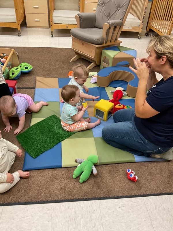 Infants having fun