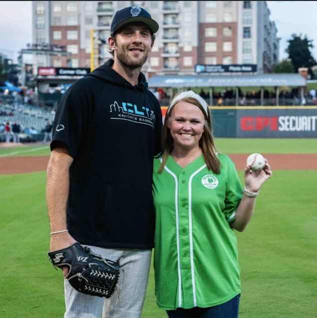 Ms. Wrenn, our School Director, proudly threw out the first pitch for the Charlotte Knights