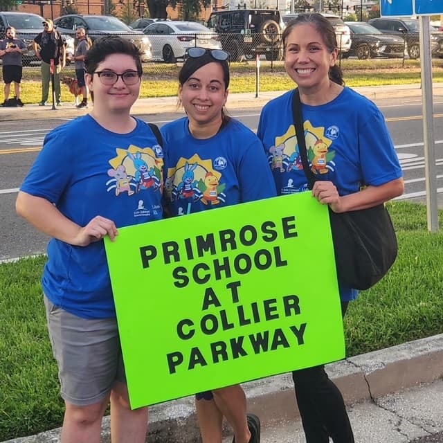 Primrose Schools Tampa St. Jude Walk supporting Childhood Cancer Awareness, preschool community events, family engagement, and early education fundraising