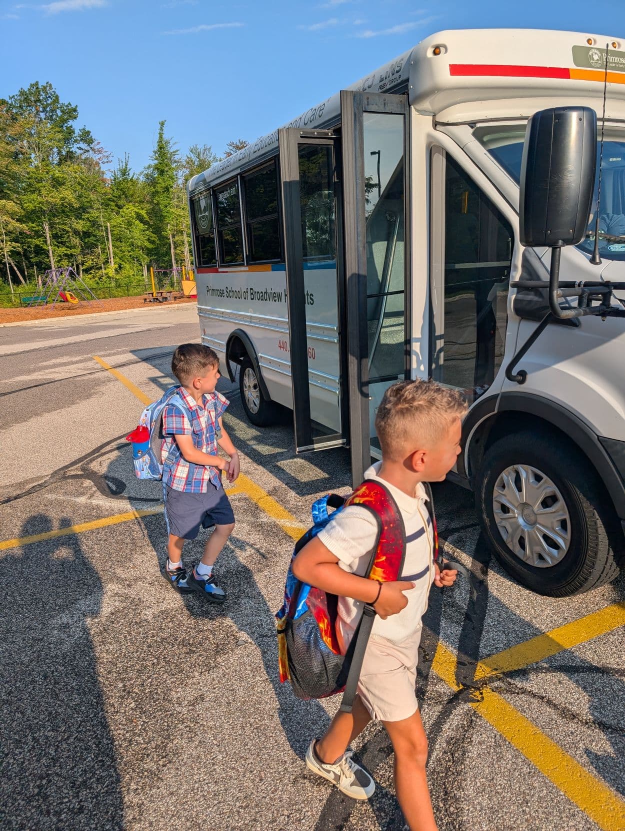 Friends Heading off to their Elementary School