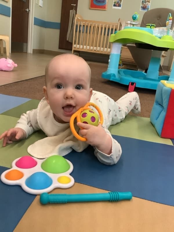 Tummy time at Primrose School of Garden Oaks