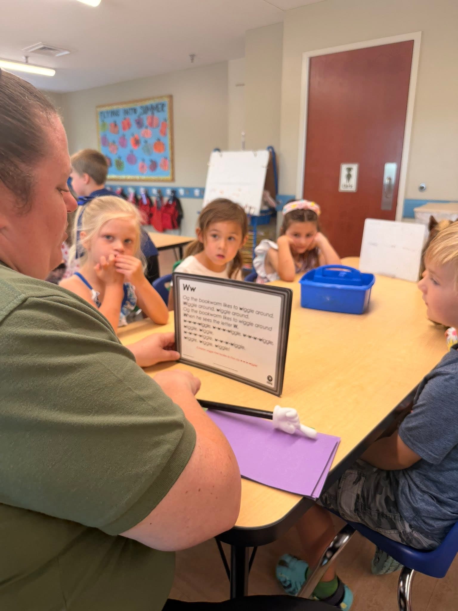 Children learning at small group Literacy 