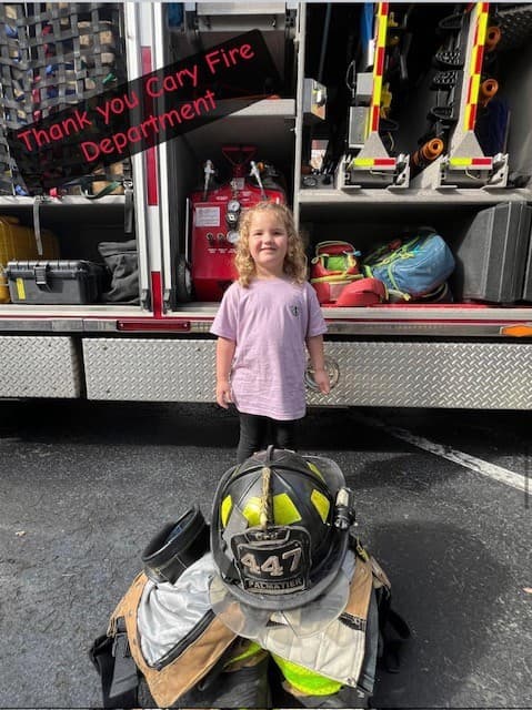 Primrose School at The Park Morrisville Cary Diaper Drive Fire Truck Visit