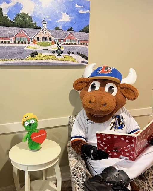Primrose School at The Park Morrisville Cary Diaper Drive Wool E Bull visits  