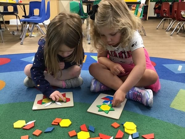 arts & craft in preschool classroom