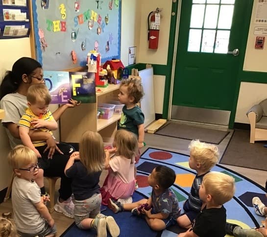 toddlers during circle time