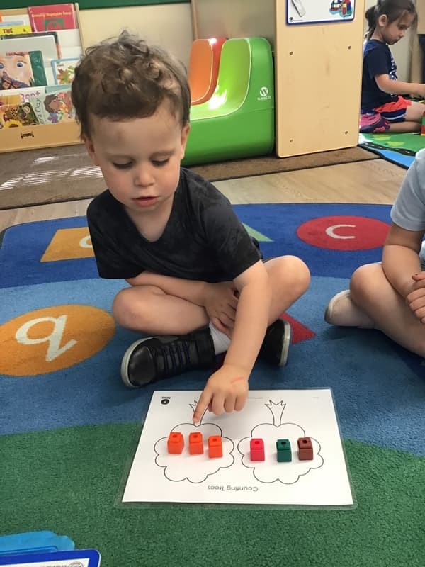 young child in primrose preschool classroom