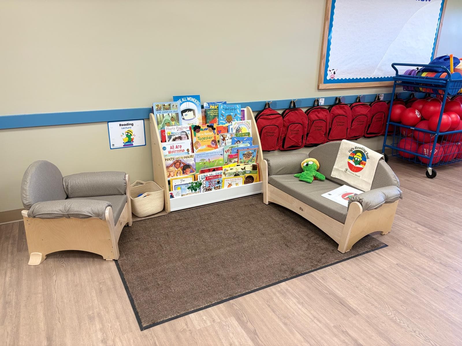 Primrose School of Forest Hill preschool reading lounge