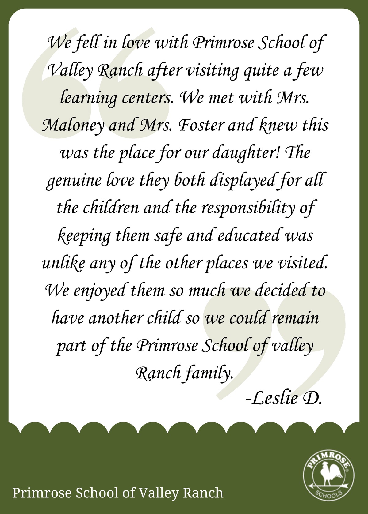 Parent Testimonial