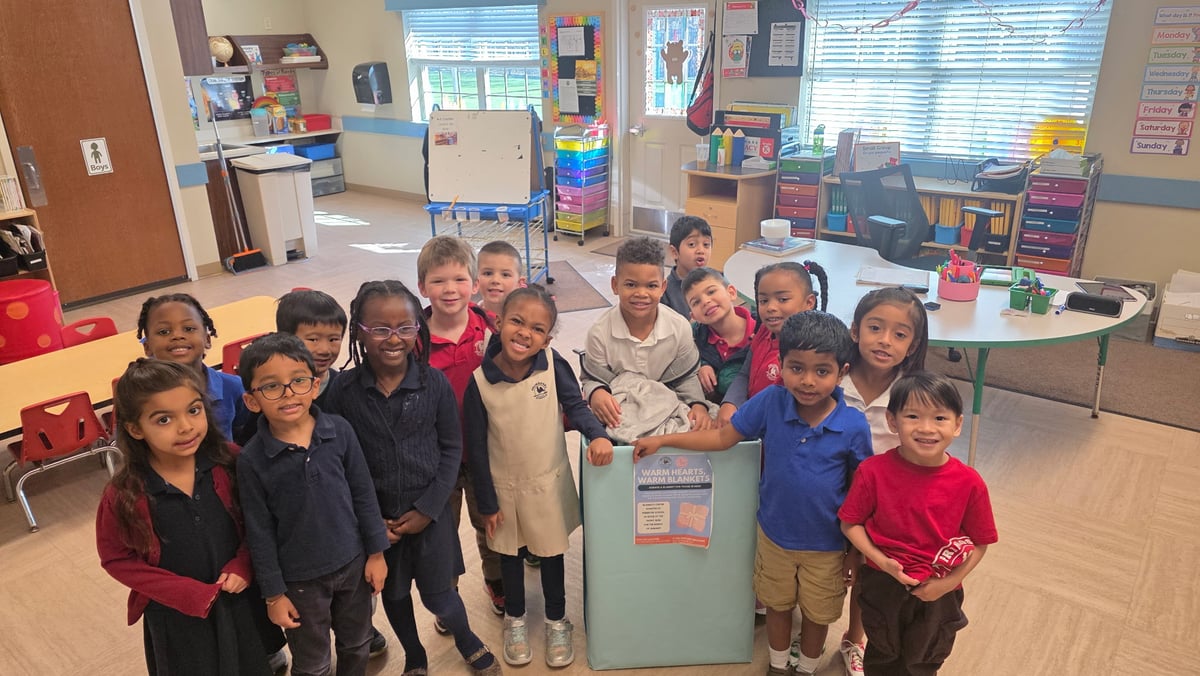 Kindergarten blanket drive