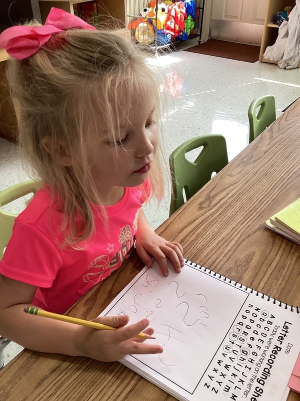 Small Group Literacy in preschool in Primrose Highland Village