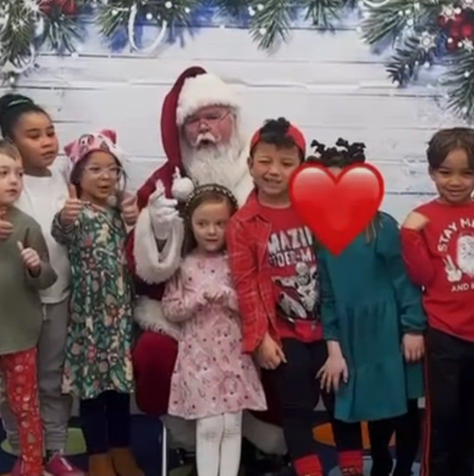 Santa Visit's our school 