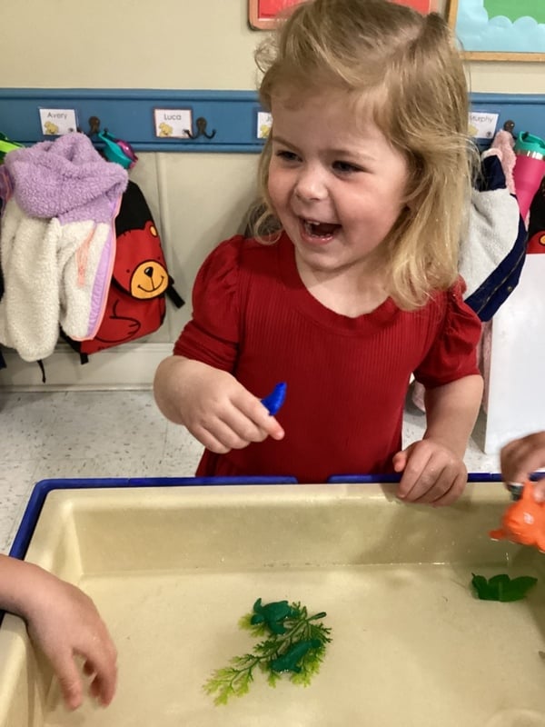 Sensory Table paly in Preschool at Primrose Highland Village