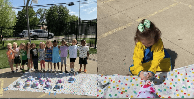 children playing outside