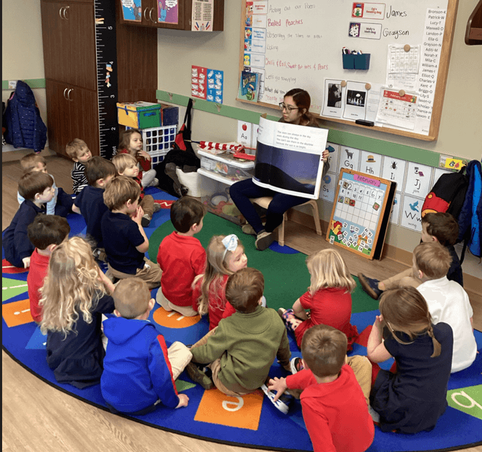 Children looking at book