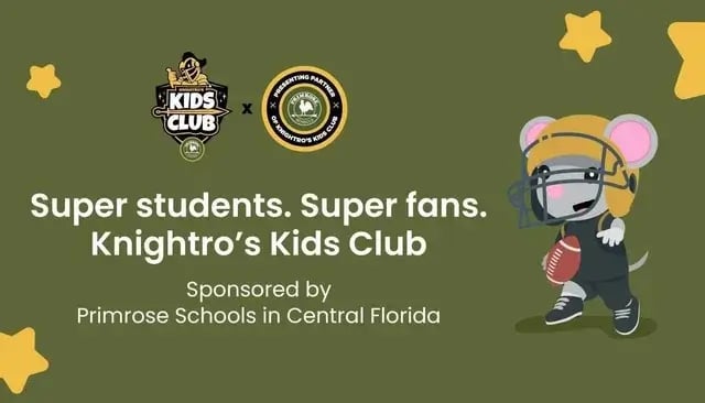Knightro's Kids Club, sponsored by Primrose Schools