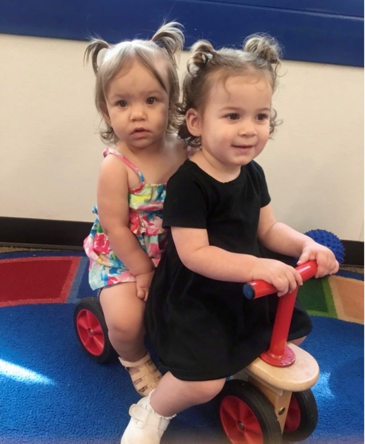 Toddler Classroom, bike, students