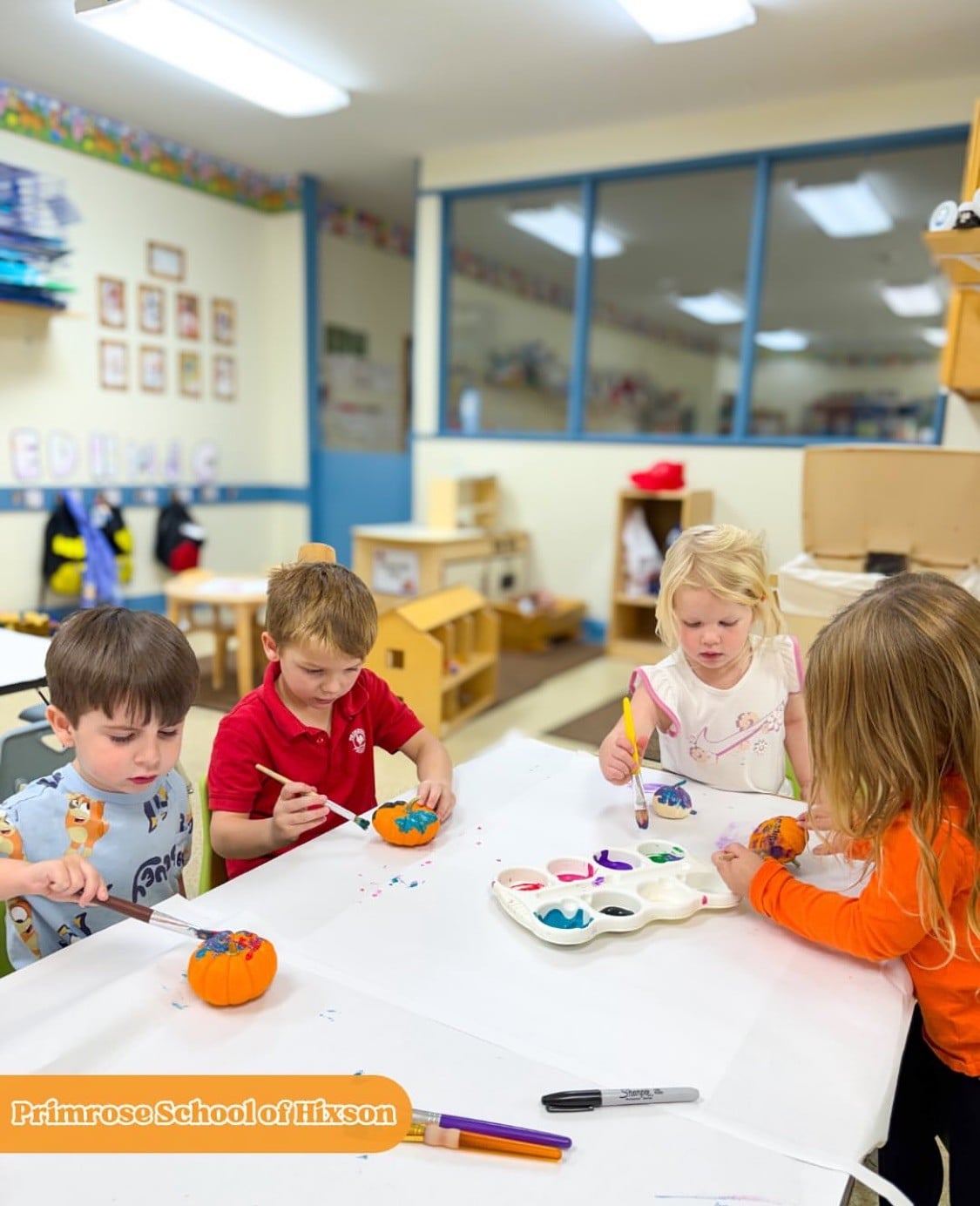 Decorating our Pumpkins