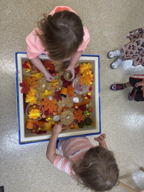 Fall Sensory activity at Primrose School of Hixson