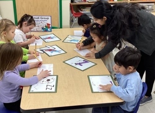 Practicing with Letter Cards