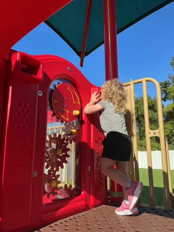 rimrose School students exploring and playing on the playground during outdoor time
