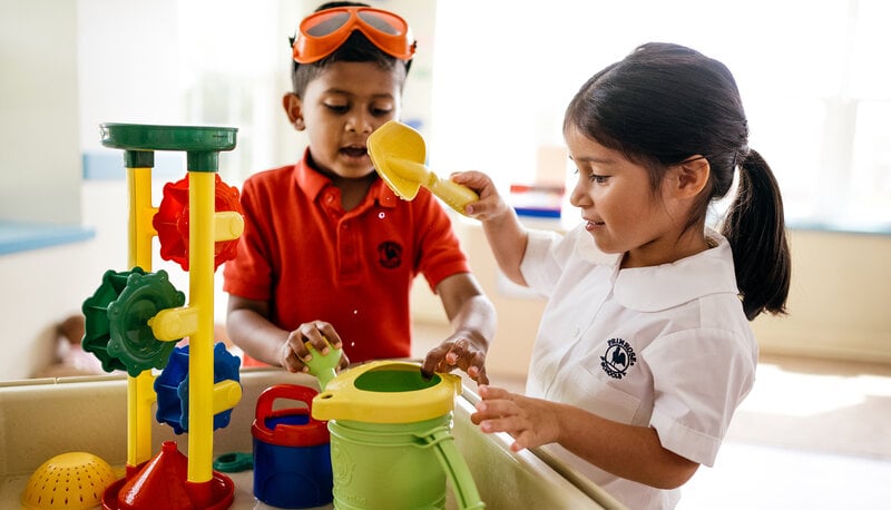 image of PreK students playing
