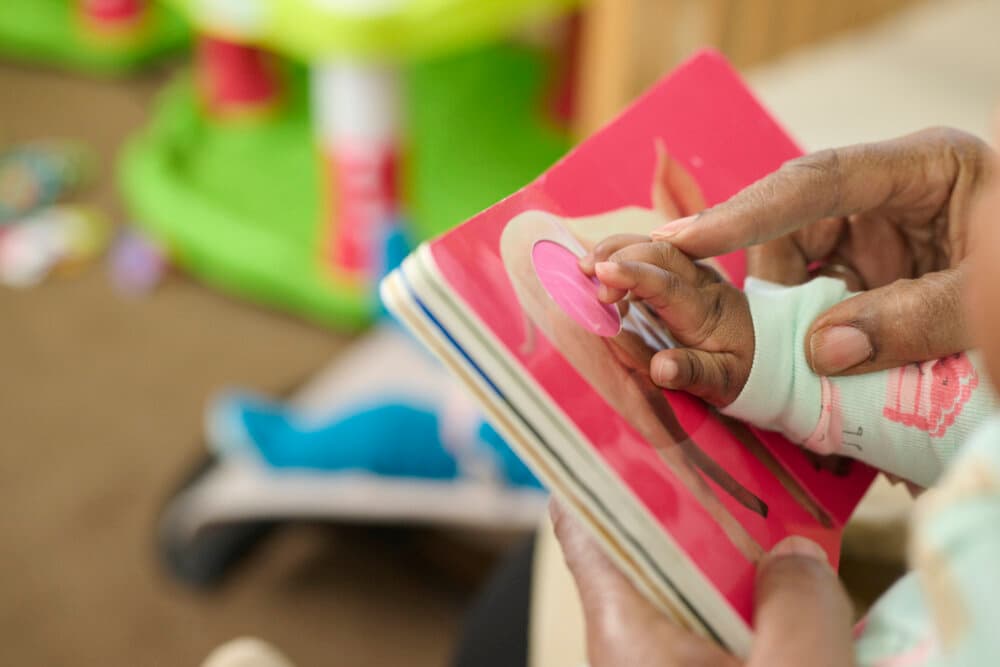 baby learning with touch and feel book