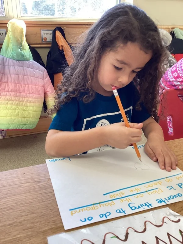 Our preschool class got creative and drew pictures of their favorite things to do! From playing outside to reading books, their imaginations ran wild. It’s always amazing to see how they express themselves through art!