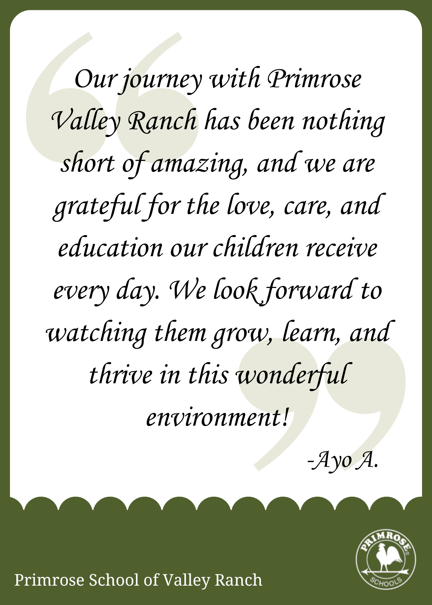 Parent Testimonial