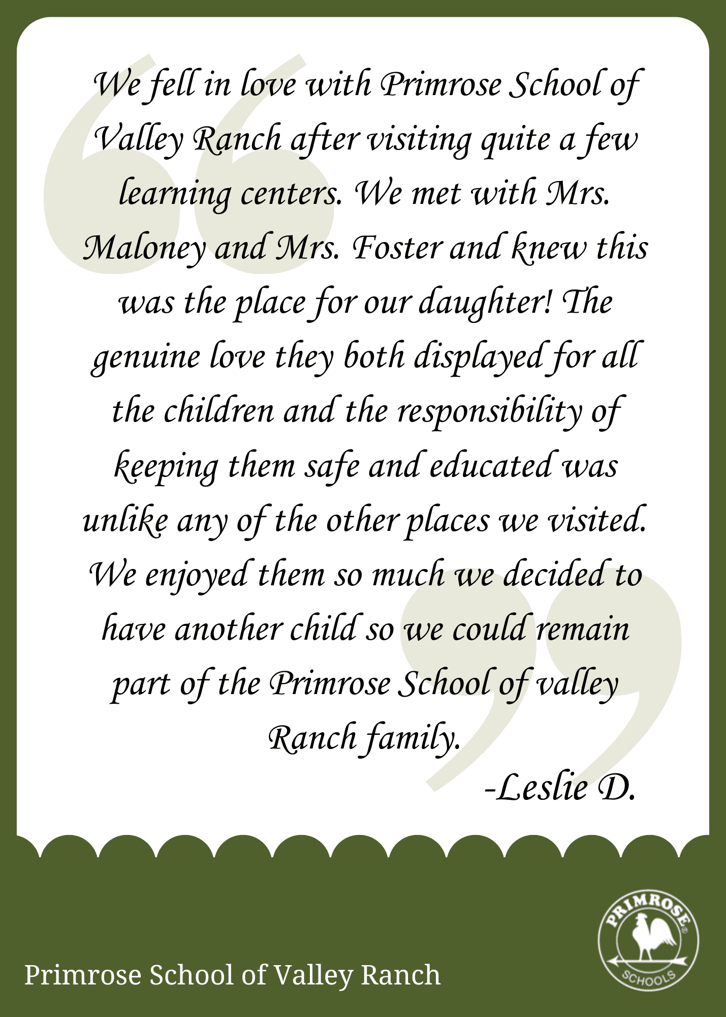 Parent Testimonial