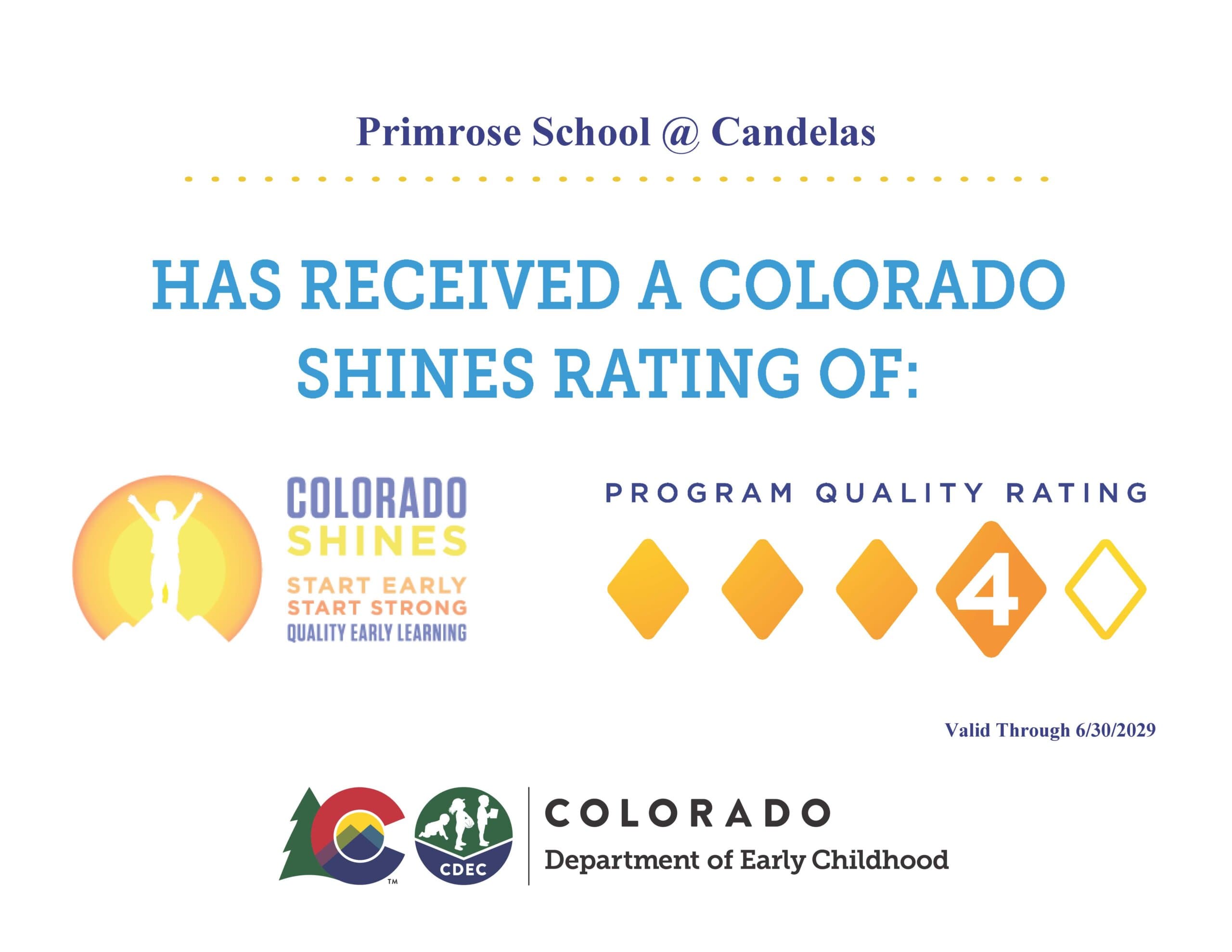 4 Stars Colorado Shines Rating