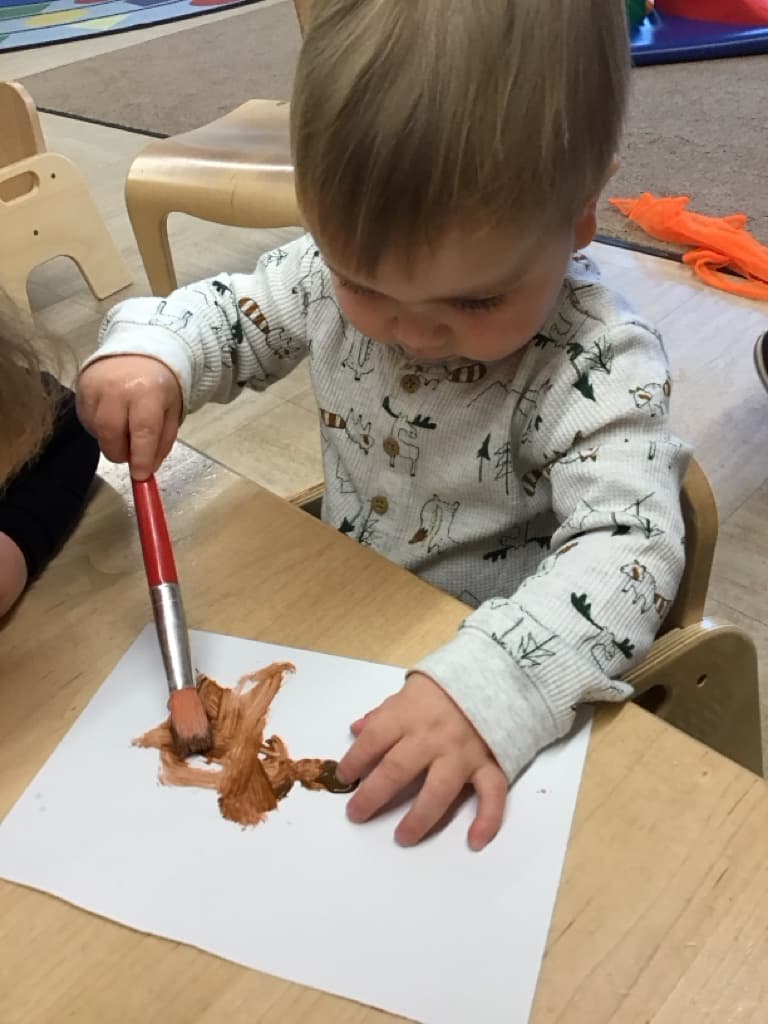 A child painting