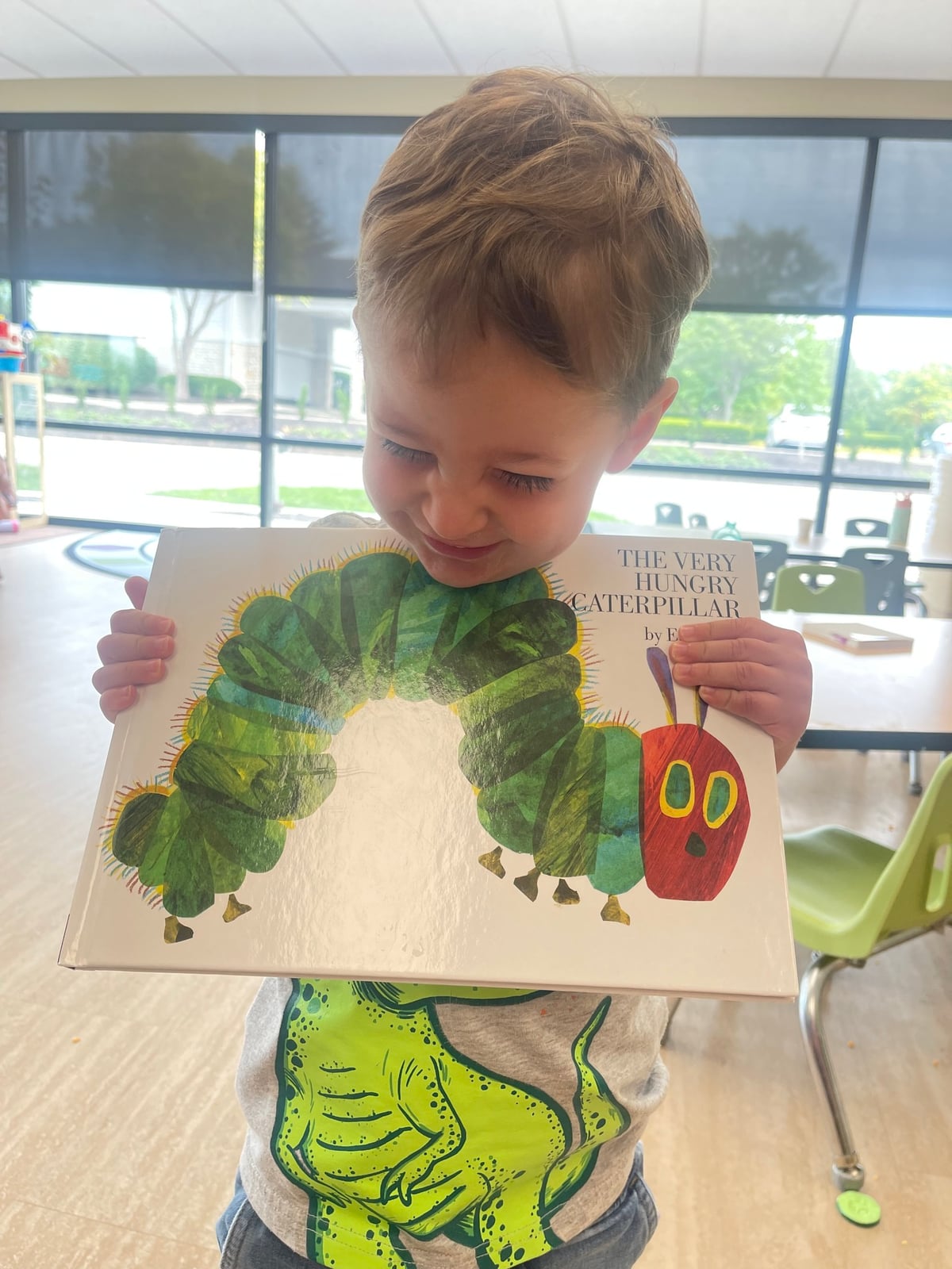 Preschooler reading at Primrose School of Dublin Riverside