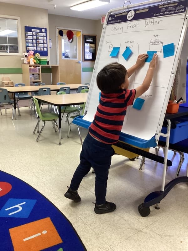 child engaging in hands on learning