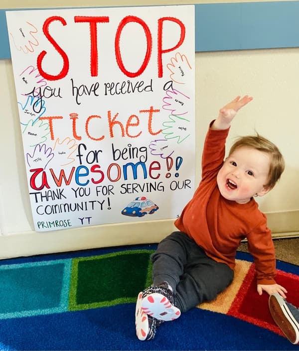 toddler sharing sign