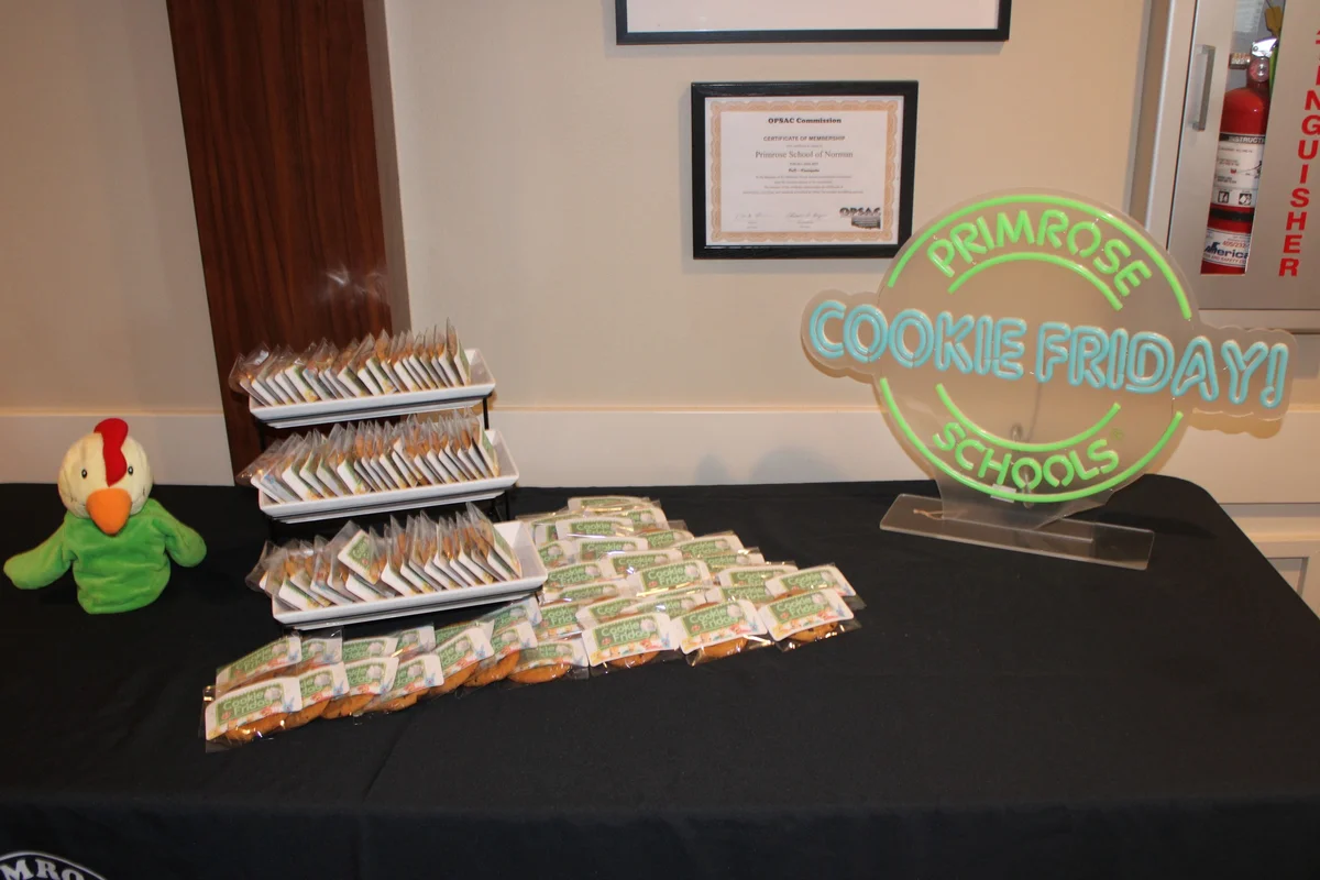 Percy sitting with delicious cookies