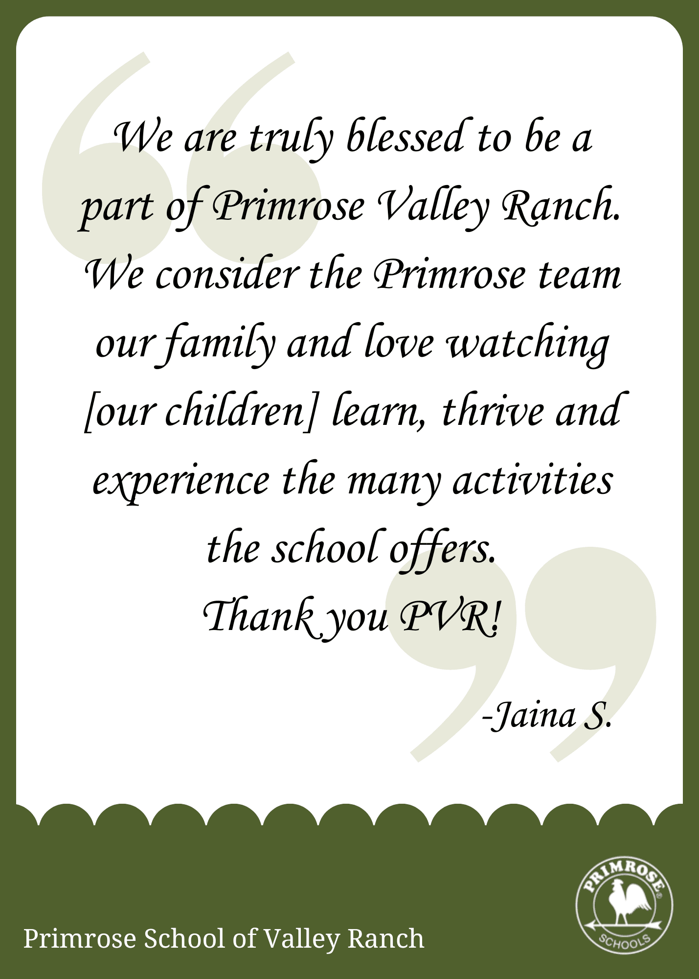 Parent Testimonial