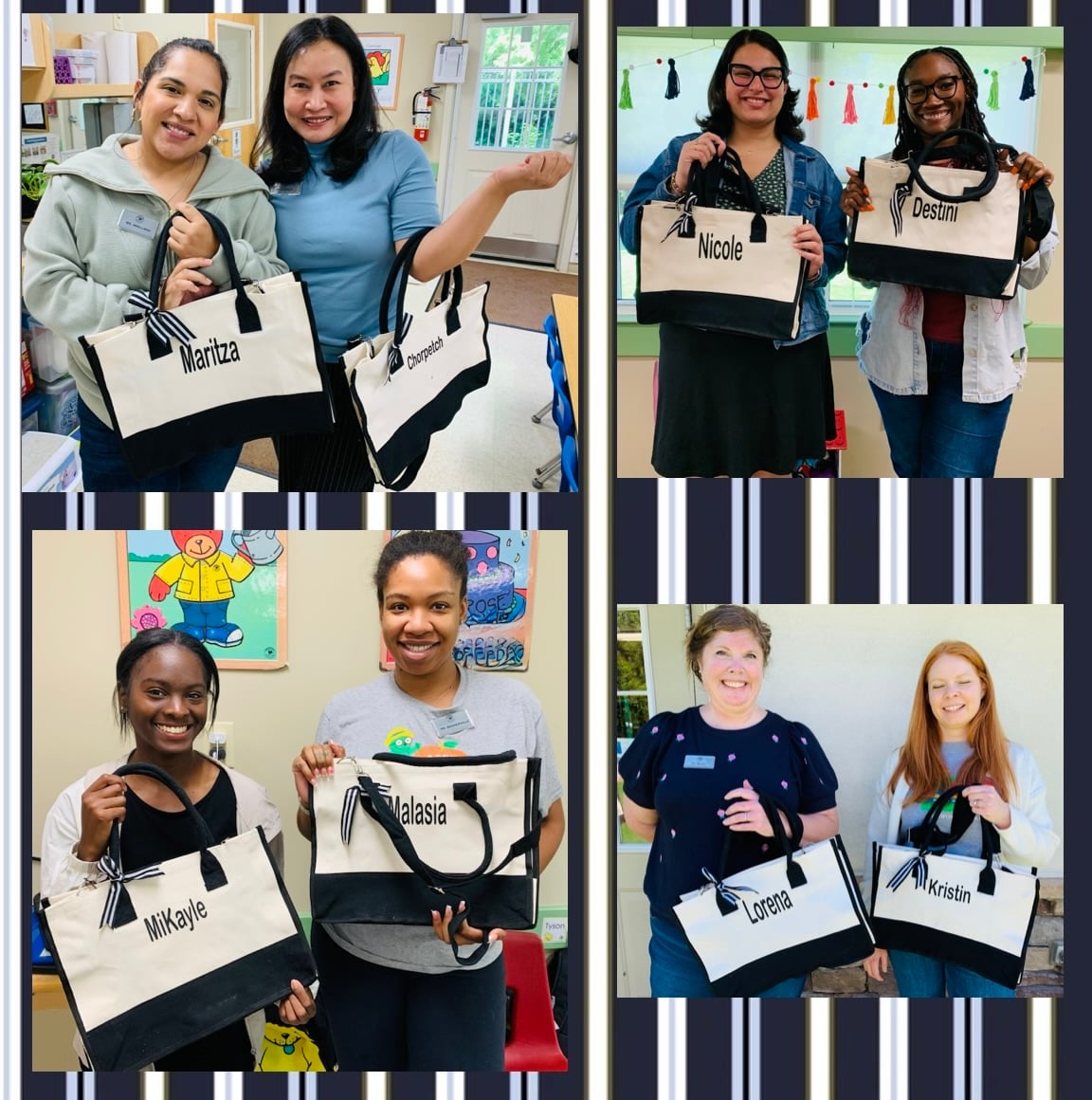 Primrose teachers enjoying snacks and treats during Teacher Appreciation Week celebration at school