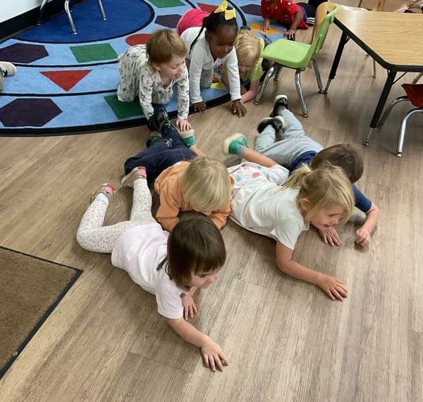 children moving like animals