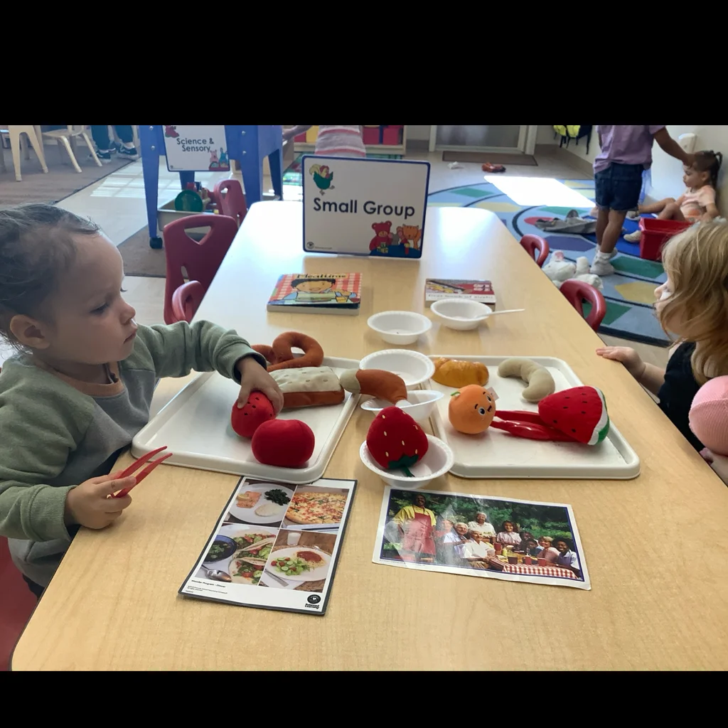 Children sitting for small group instruction