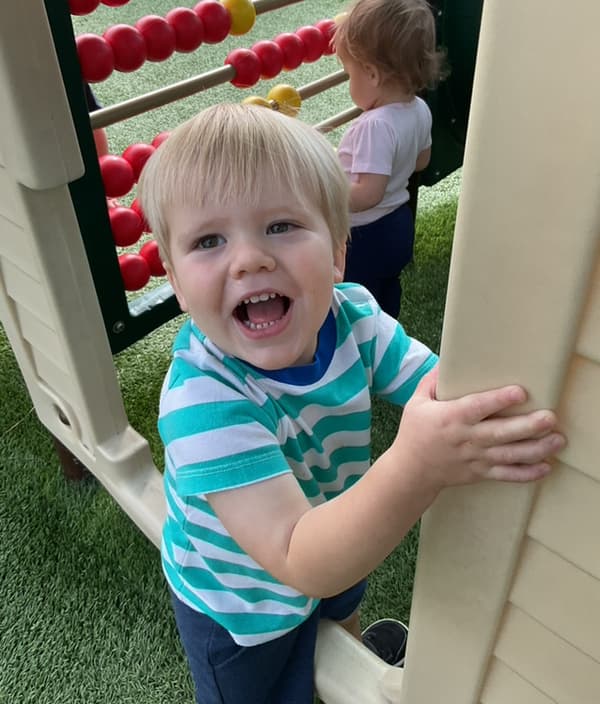 Lionel loves the playground!