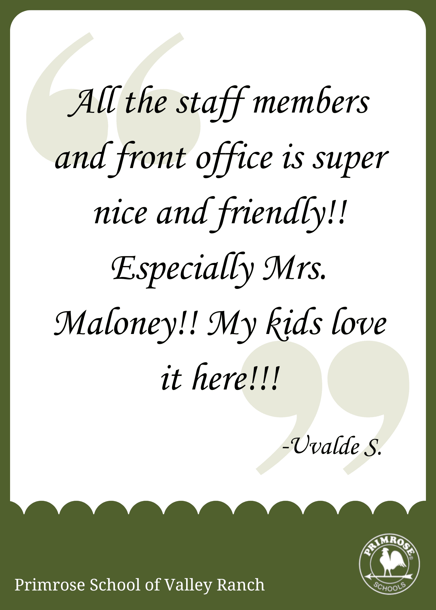 Parent Testimonial