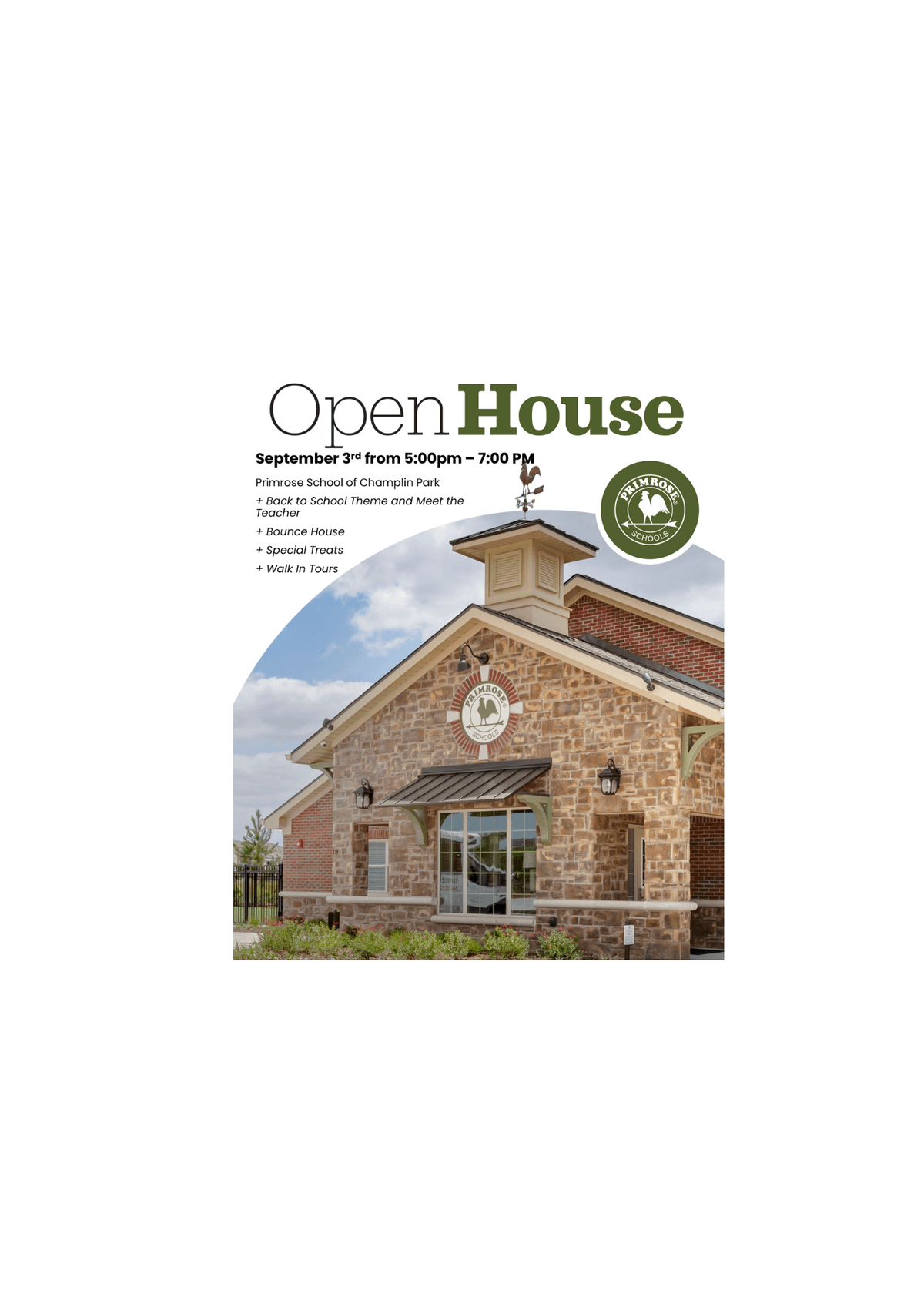 Open House Primrose School of Champlin Park